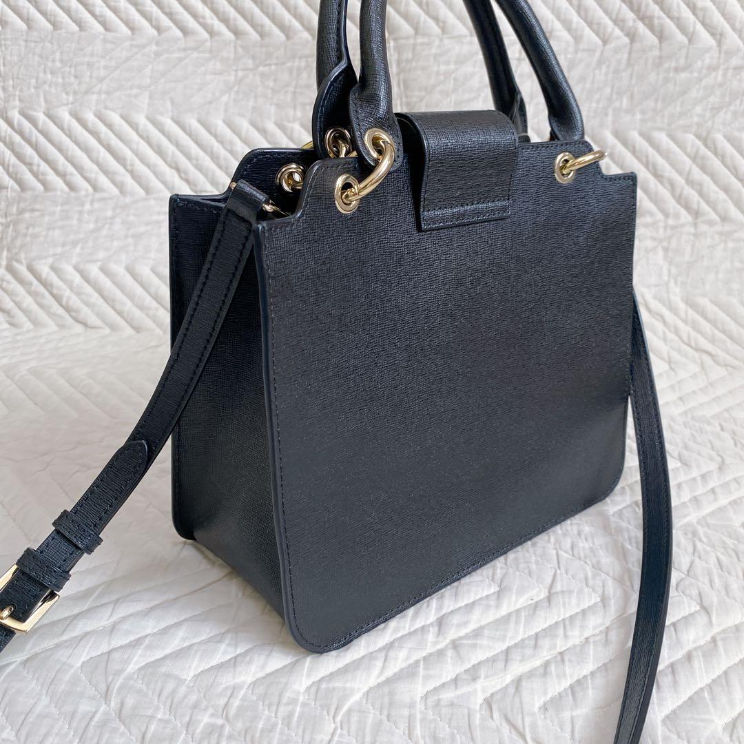 【美品】FURLA ベラ サッチェル 2WAY ショルダー ハンドバッグ