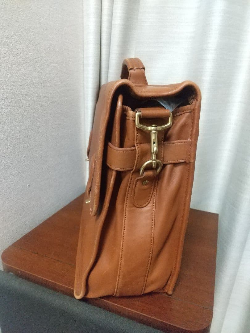COACHコーチブリーフケースビジネスバッグ茶色革大型