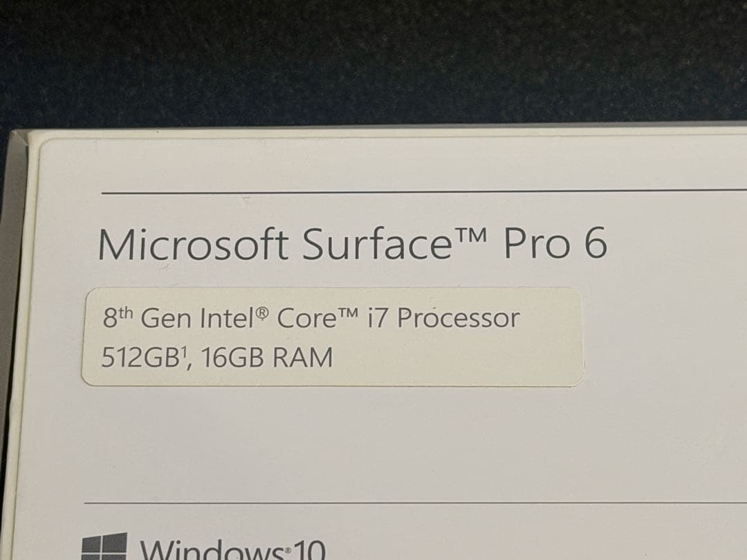 【付属品多数】Surface Pro6 メモリ16GB SSD512GB