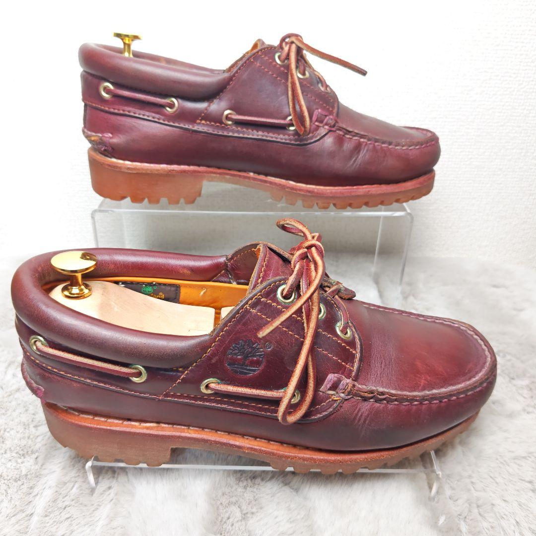 ティンバーランド 25.0 デッキシューズ 3eye モカシン 本革 モカシン