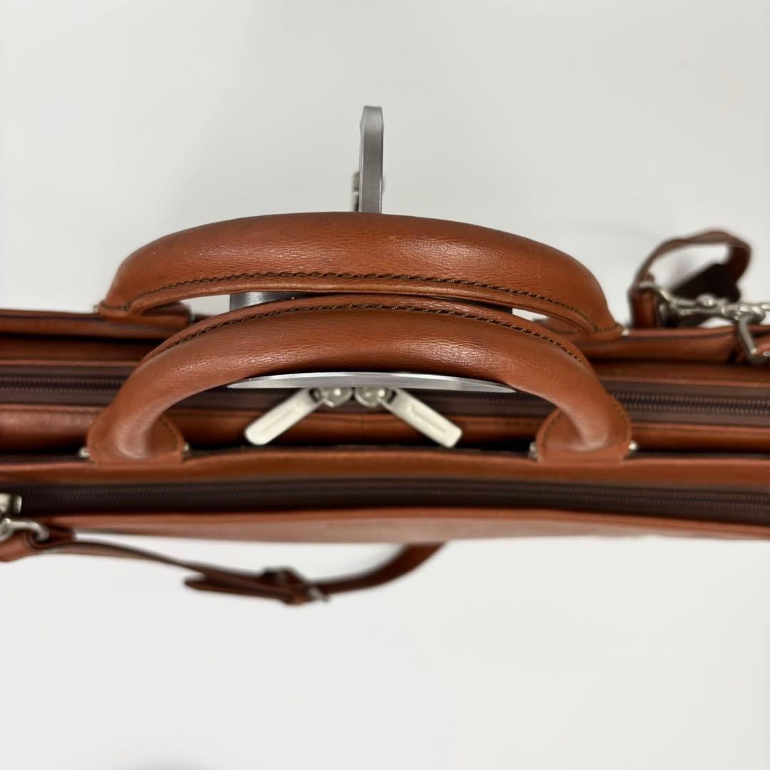 美品　アクアスキュータム マルエム 2way ビジネスバッグ クラブチェック　革