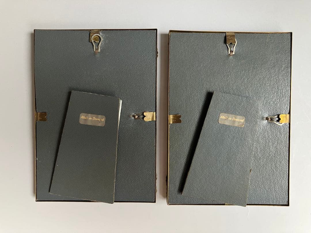 北欧ヴィンテージ　フォトフレーム４点セット　湾曲ガラス　凸ガラス　デンマーク