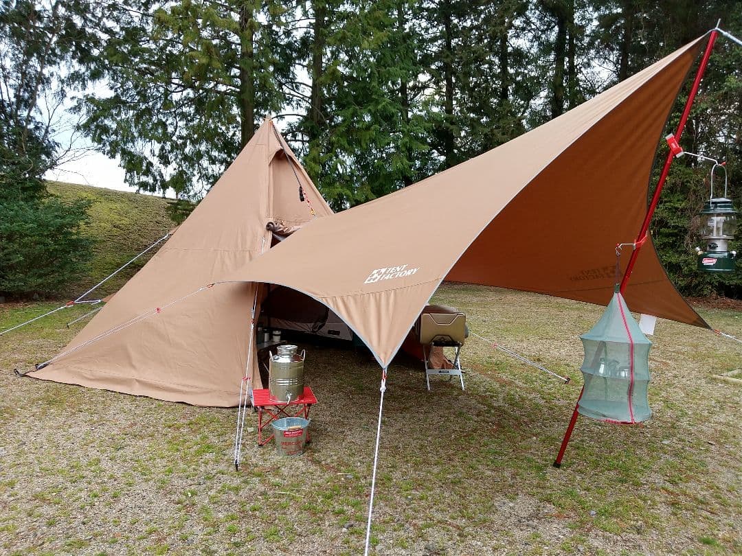 テントファクトリーワンポイントTCテント + ウィングタープTC ★美品★