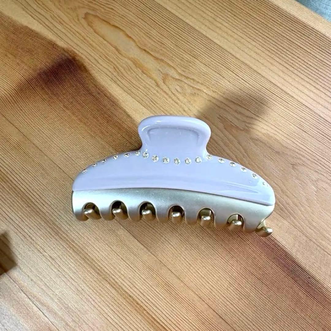 ALEXANDRE DE PARISヘアクリップピンクベージュ