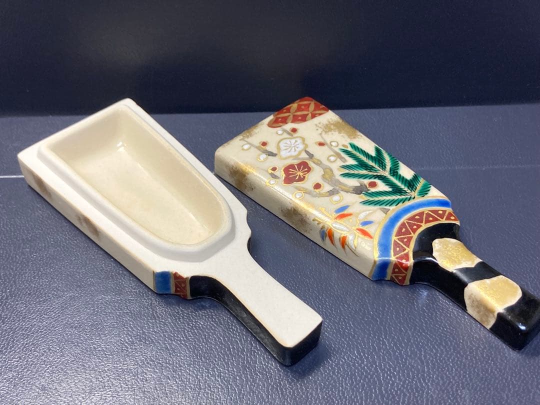 茶器　焼き物　香合　羽子板