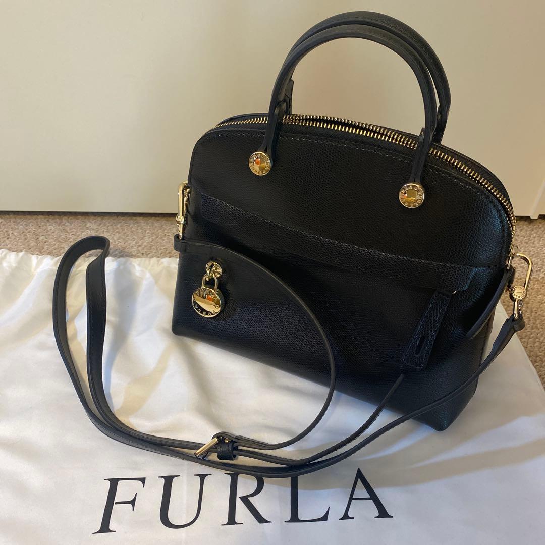 ★未使用【FURLA】パイパー S ハンドバッグ ショルダーバッグ 2way 黒
