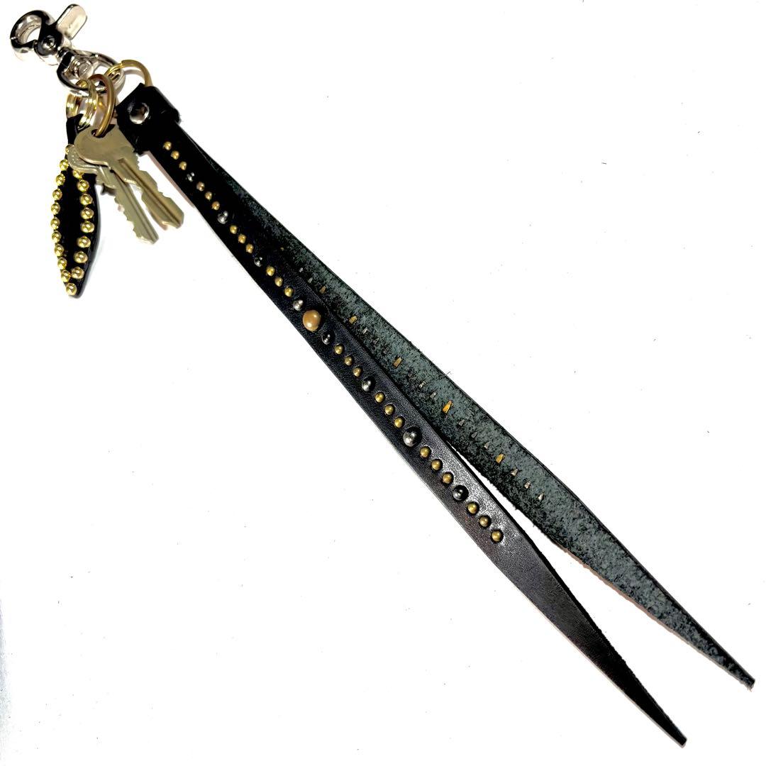 【フック変更】スタッズキーホルダー［sh300-1502］国産レザー