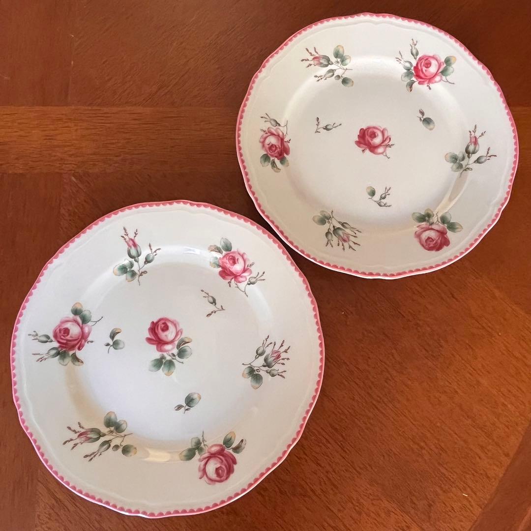 【未使用美品】リチャードジノリ★アンティックローズ★トリオ　ペア