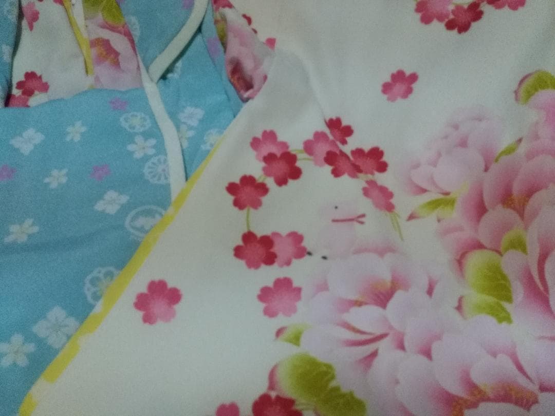 ポンポネット 七五三 3歳 女の子 セット着物.被布.巾着 髪飾 草履 長襦袢C