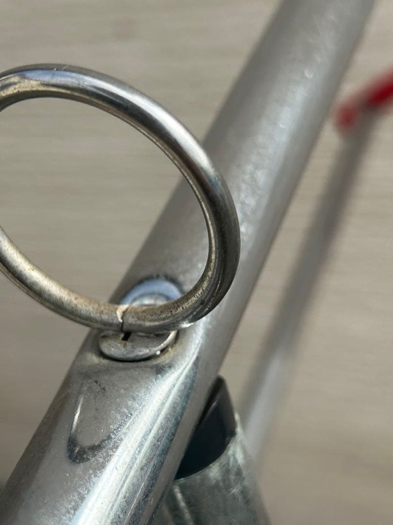 昭和レトロ　コートハンガー 伸縮性 赤 インテリア 当時物 レトロポップ