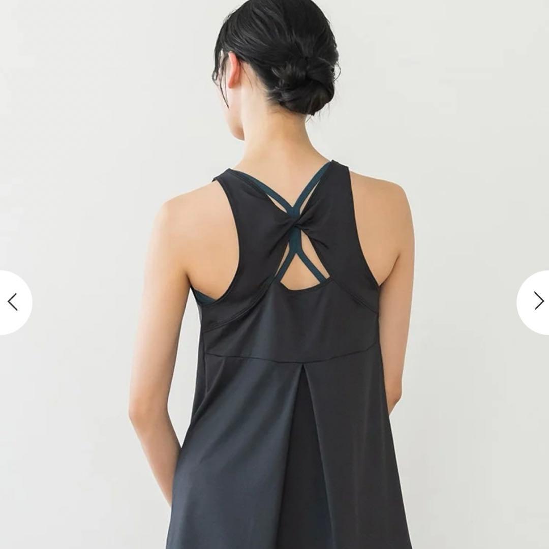 SUKALA バックツイストセパレートタンクトップ　ブラック　M