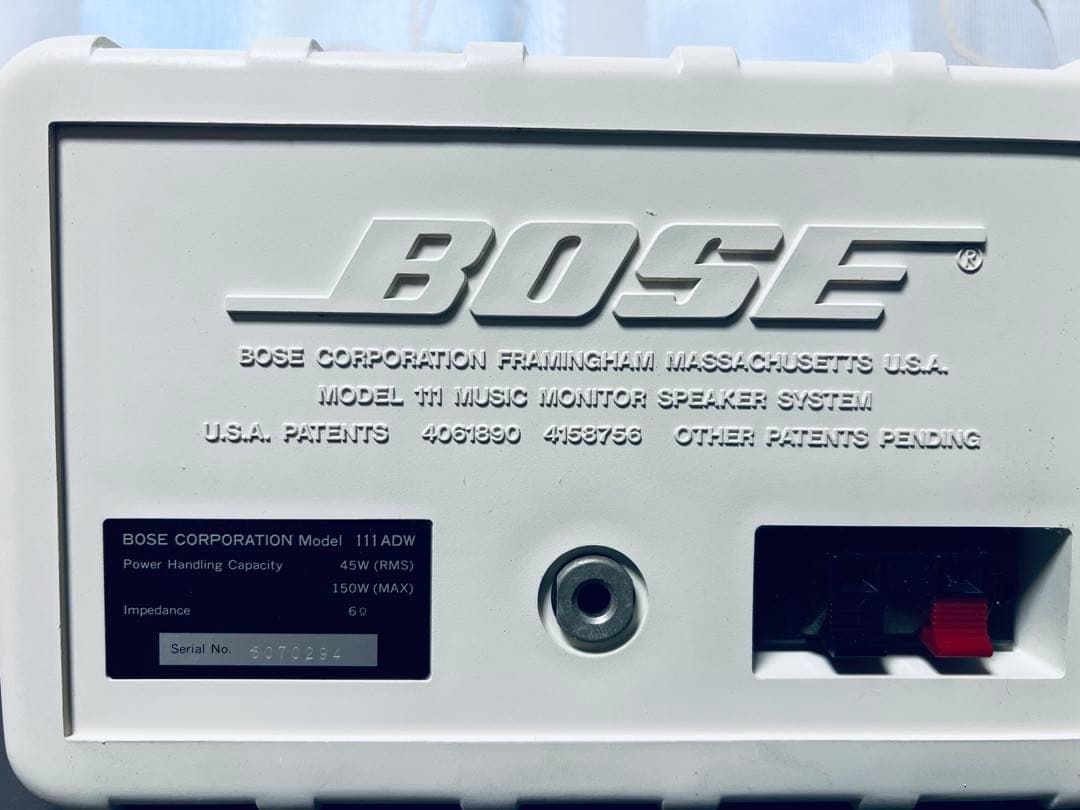 BOSE ボーズ 111ADW スピーカー ペア シリアル連番 純正ブラケット付