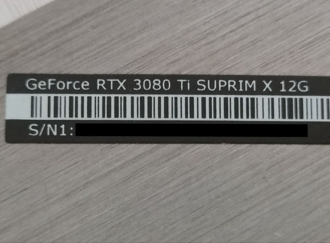 グラフィックボード・グラボ・ビデオカード NVIDIA MSI RTX3080Ti 12GB SUPRIM X