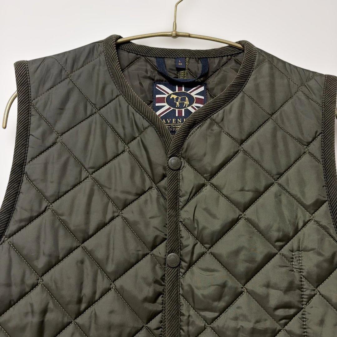 LAVENHAM ラベンハム キルティングベスト オリーブカラー 40