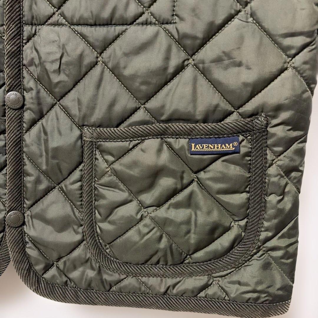 LAVENHAM ラベンハム キルティングベスト オリーブカラー 40