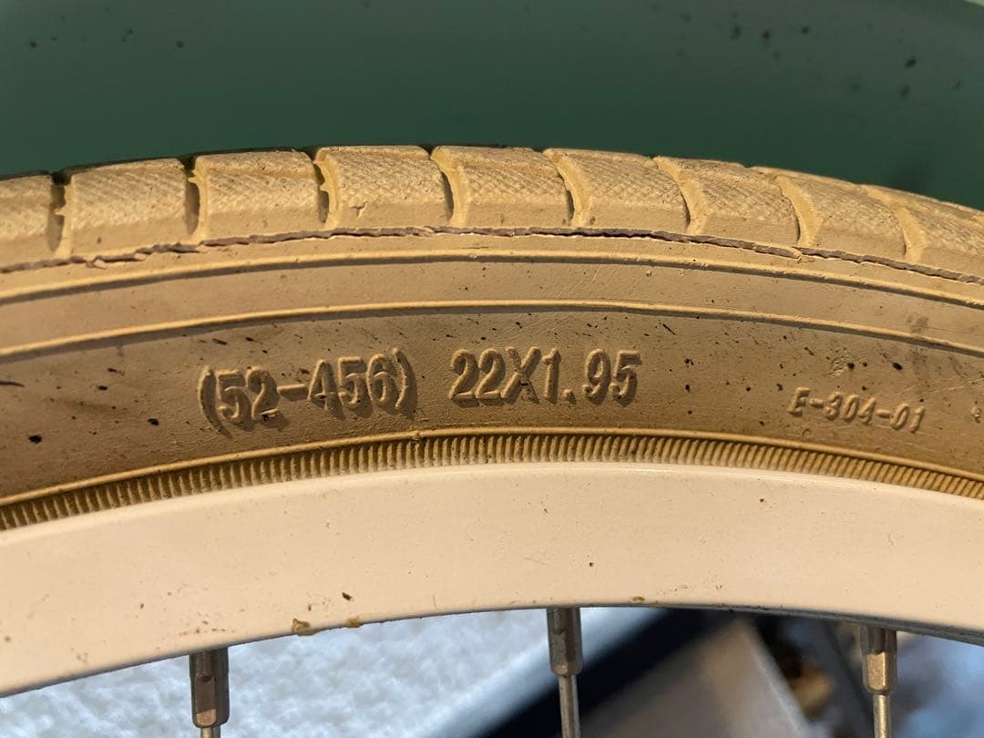 【引き渡し限定】ミントグリーン 22インチ ビーチクルーザー 前カゴ付き