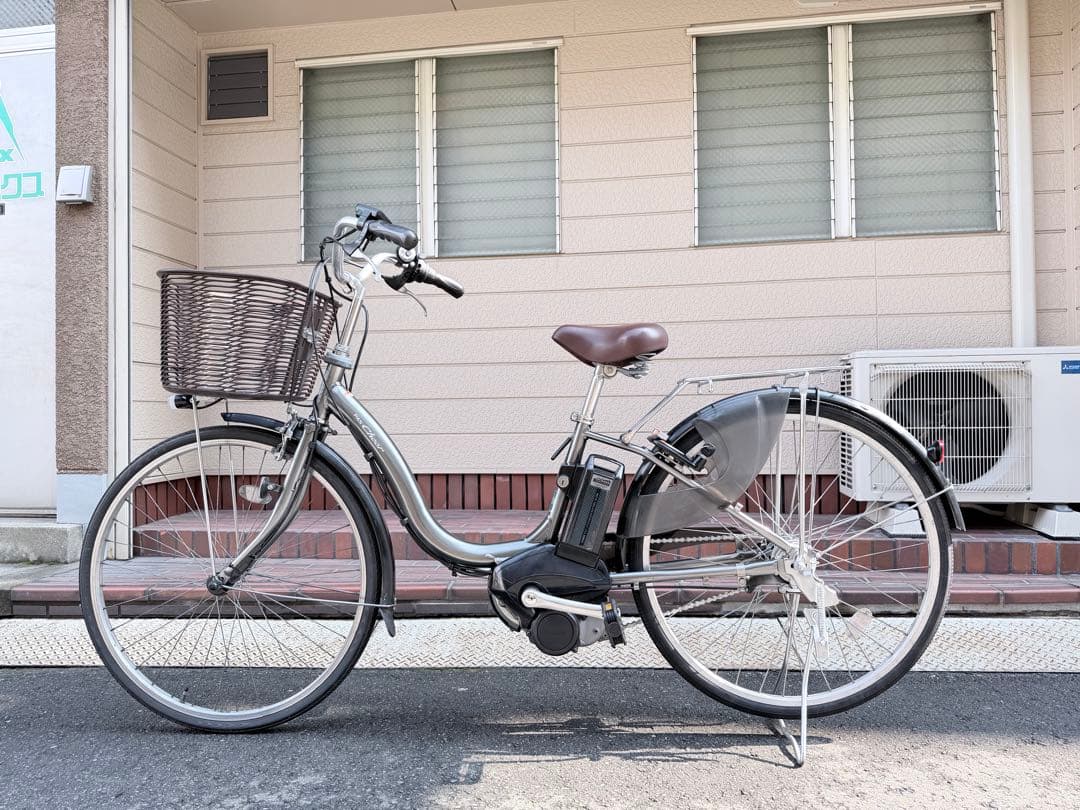 大阪府　ヤマハ　電動アシスト自転車 シティタイプ シルバー