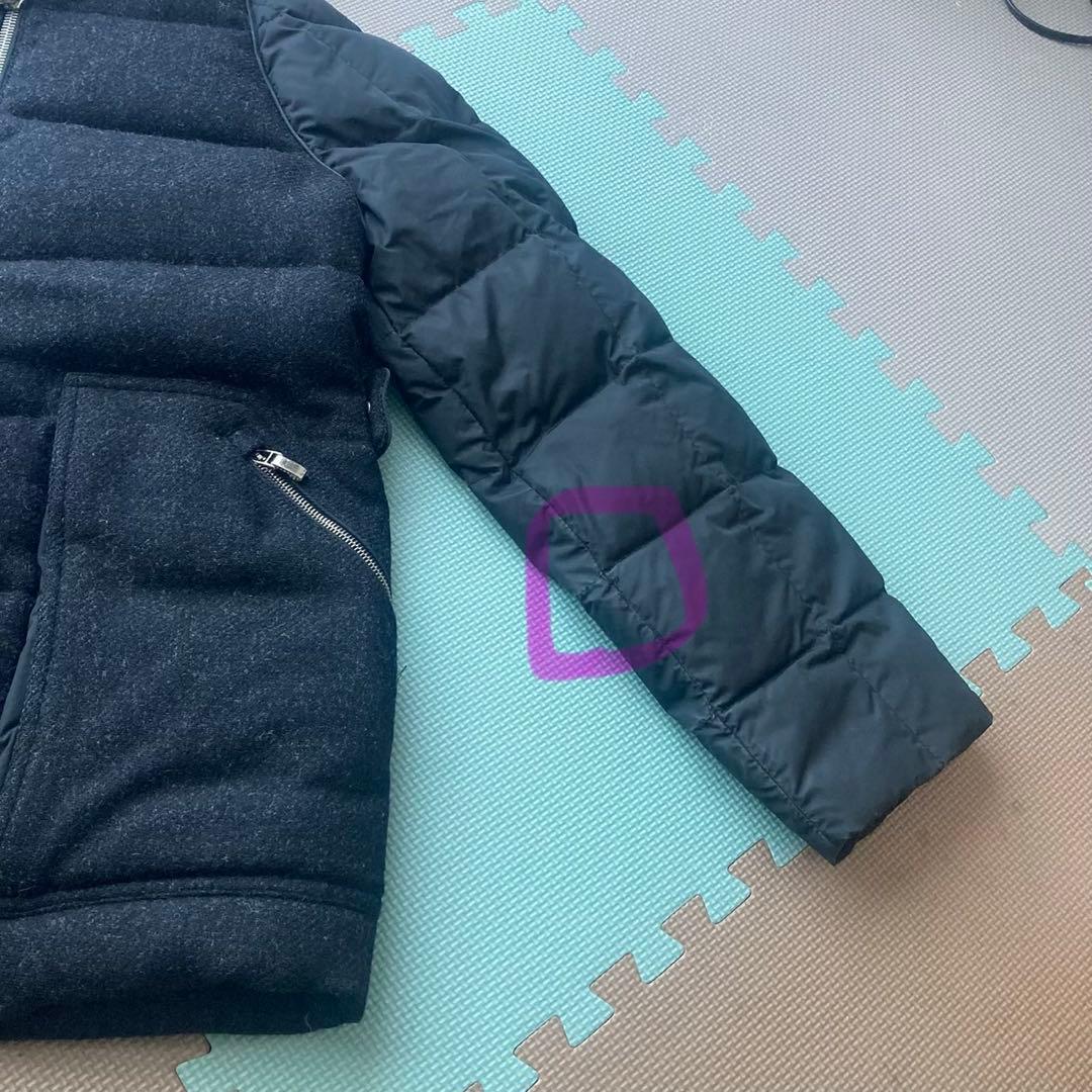 モンクレール モンクレールガムブルー ウール ダウンジャケット ブラック