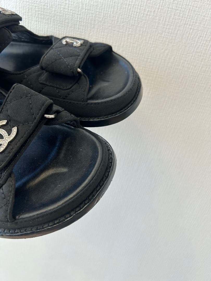 CHANEL ブラック スポーツサンダル　36