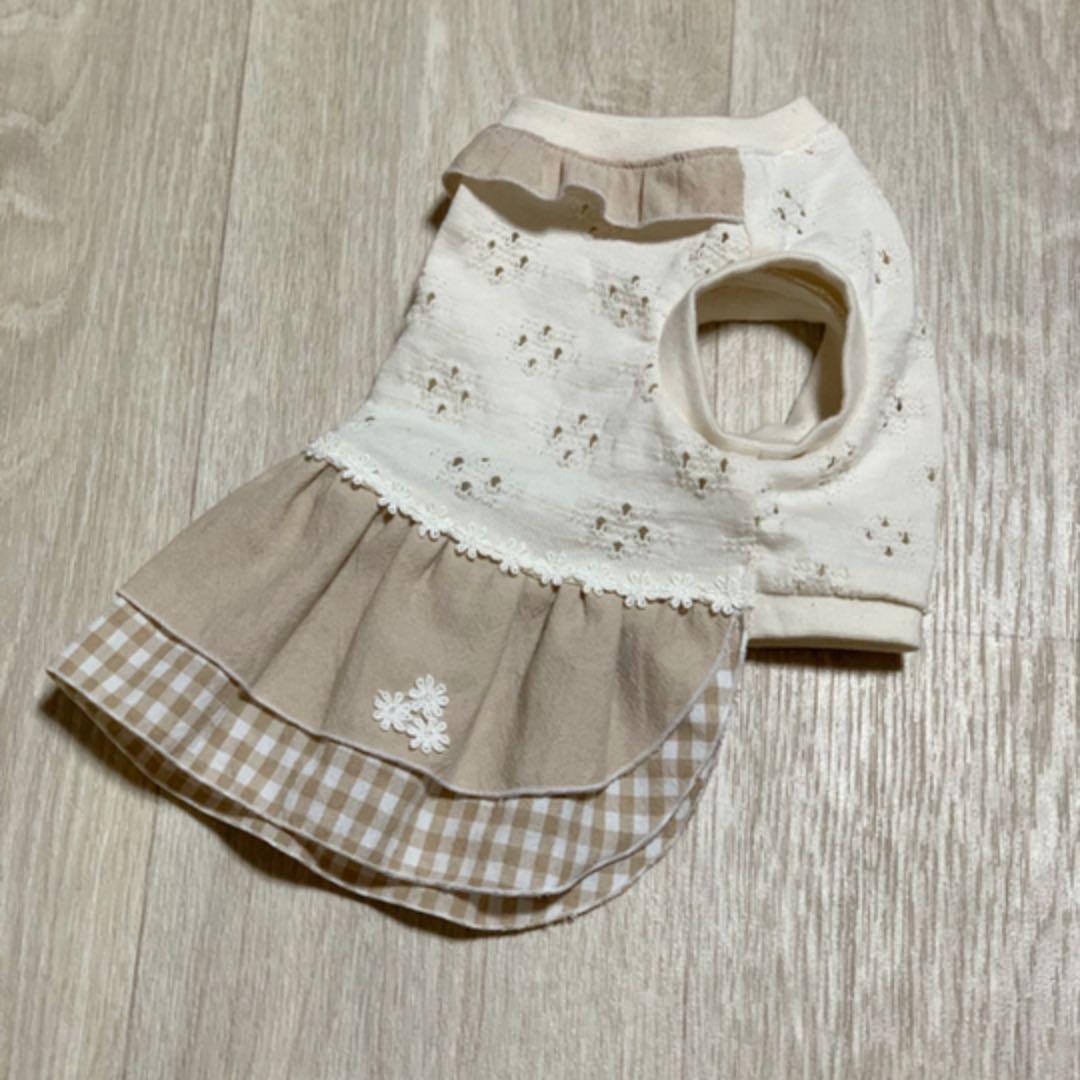 犬服⭐︎ハンドメイド　フリルワンピース