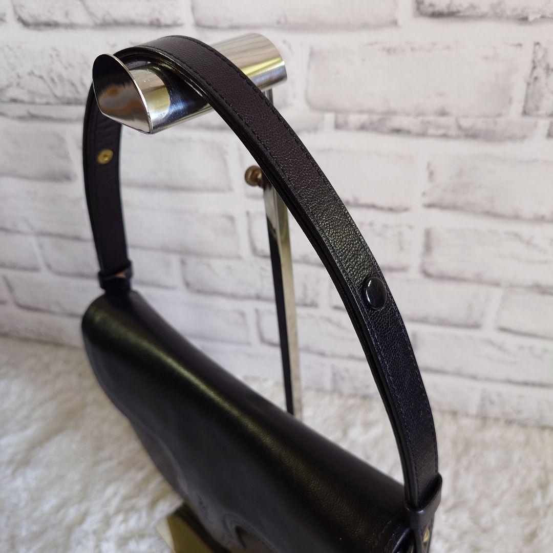 イヴサンローラン カサンドラ ショルダーバッグ ブラック レザー ビンテージ