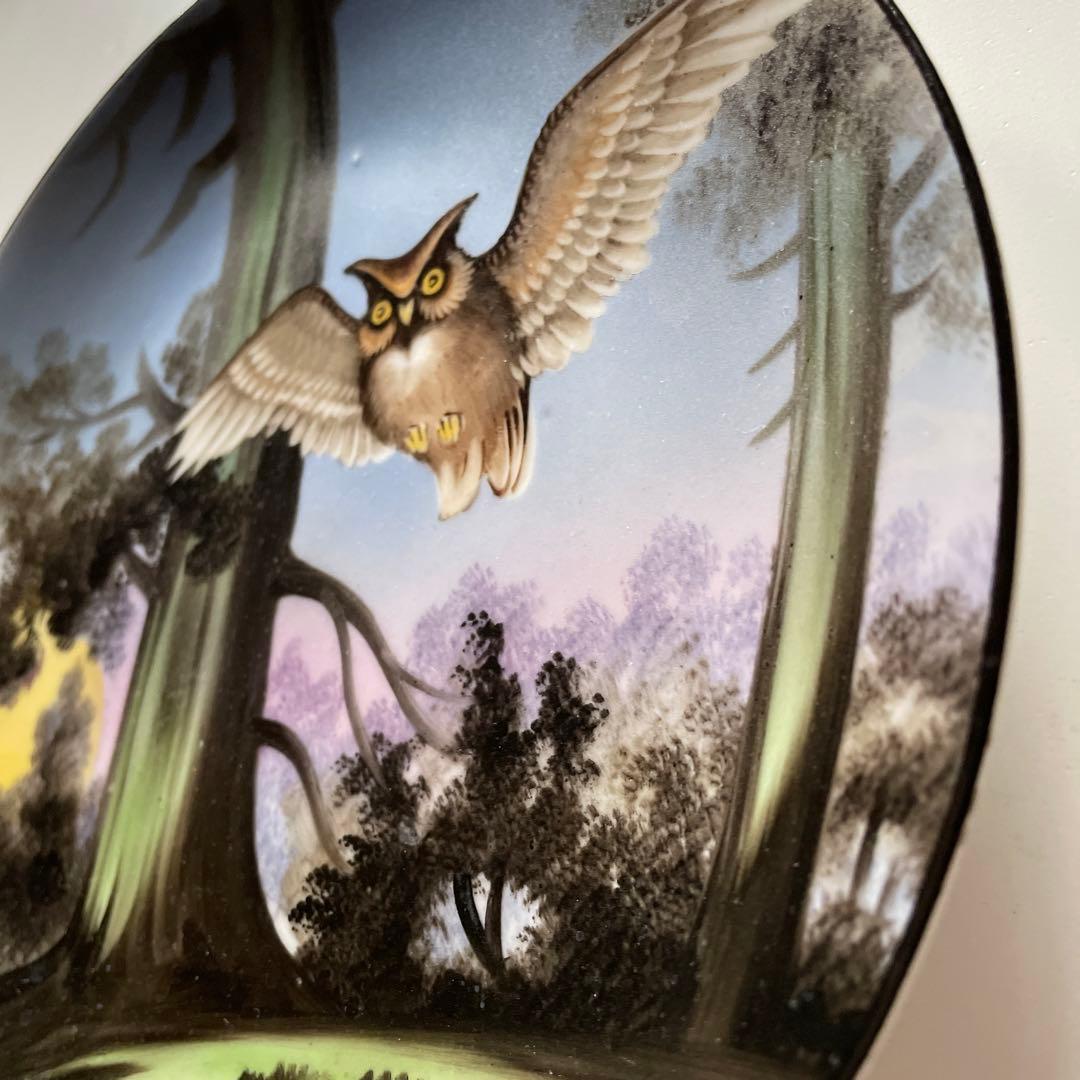 ◇美品＊森の賢者フクロウ＊１９１１年・米国輸出・２２cm・オールドノリタケ・