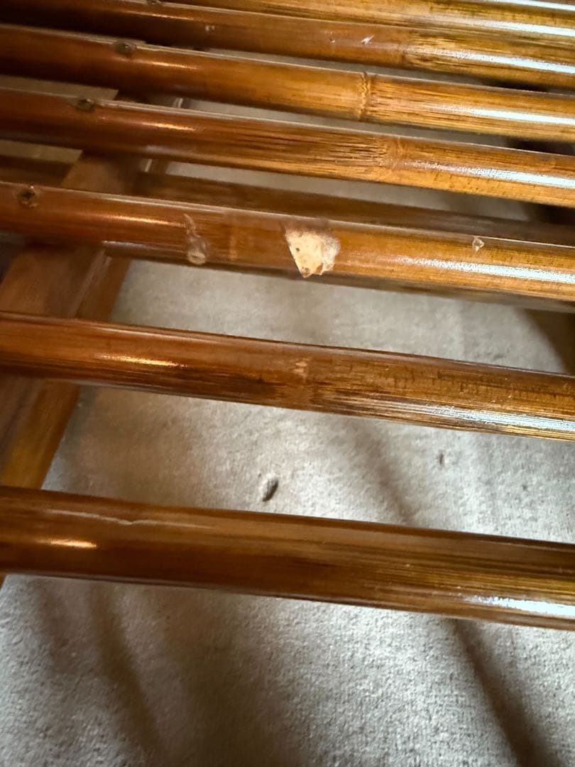 ☆希少☆ ラタン　セミダブルベッド　昭和レトロ　ヴィンテージ　アンティーク　籐