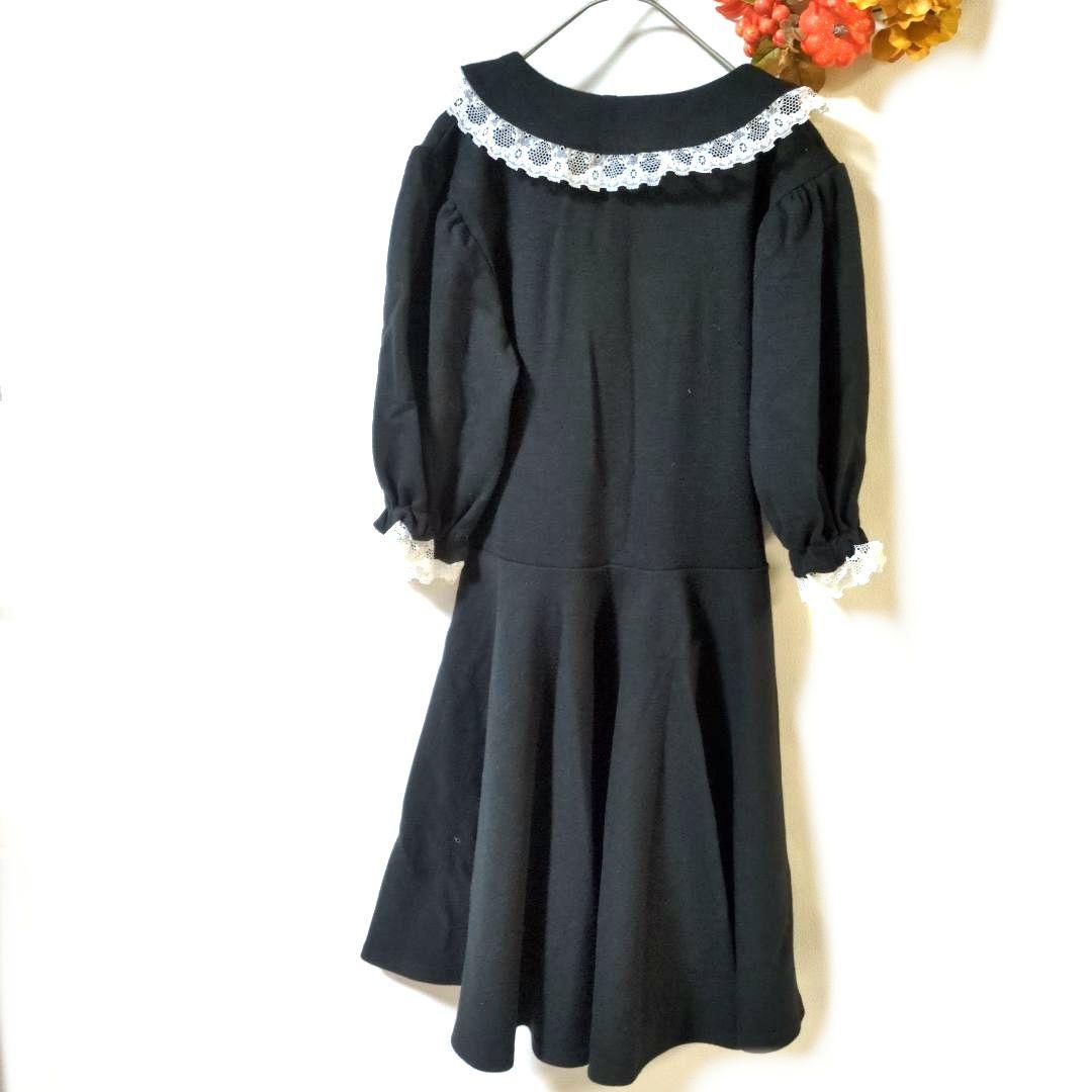 Katie BAD TEA ワンピース F 黒 贅沢 レース 日本製✨送料込