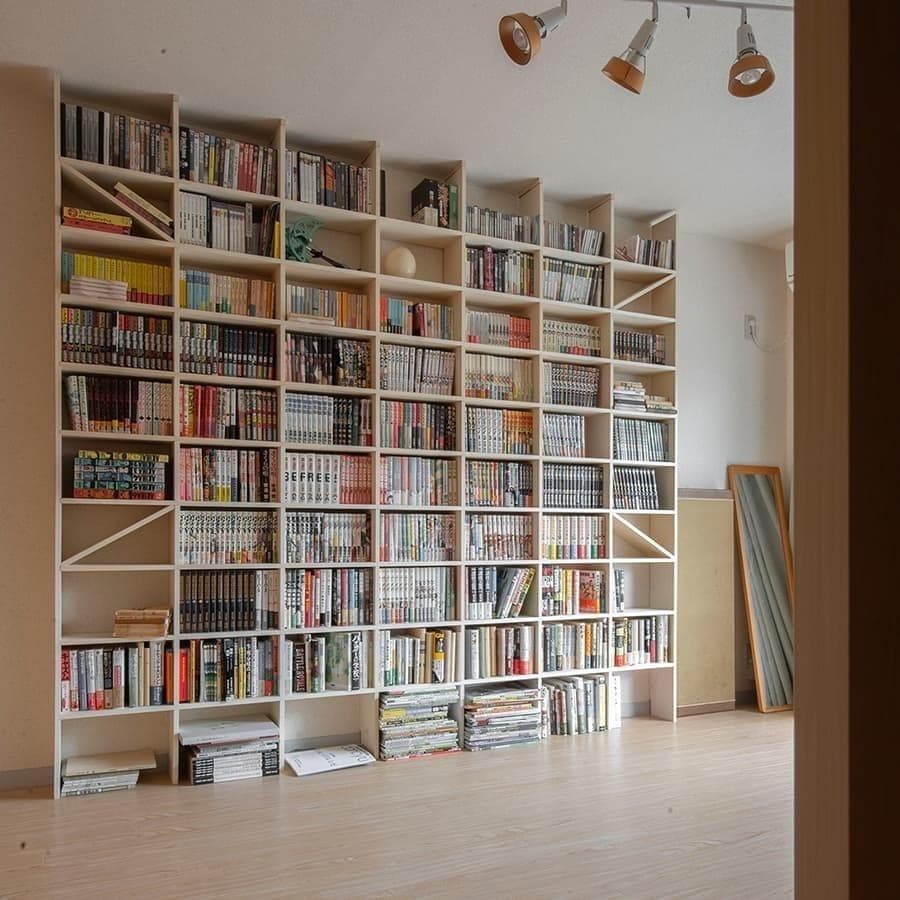 マルゲリータ　壁一面　本棚　シェルフ　縦10コマ×横7コマ　奥行180mm