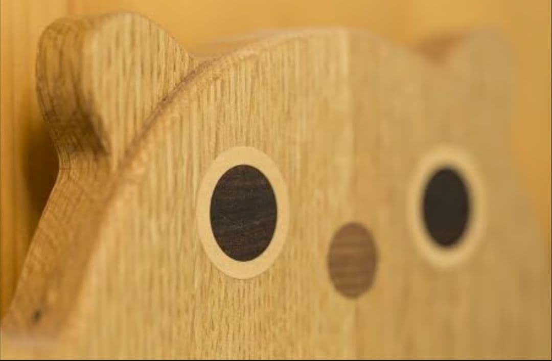 美品★北海道東川振興公社　コタンクルカムイ　エゾモモンガ　木工時計