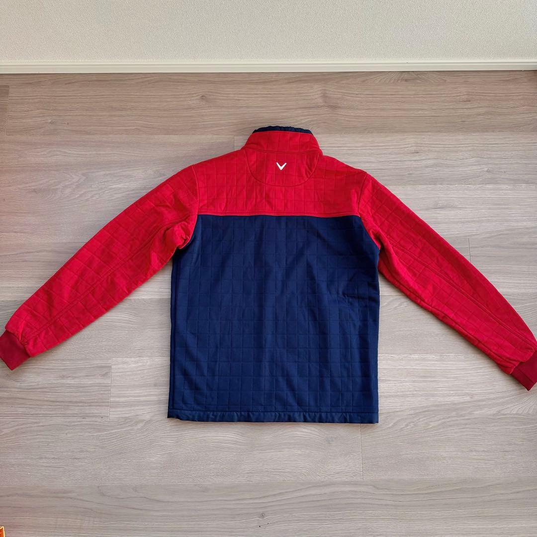 【美品】Callaway Lサイズ キルティングアウター レッドネイビーメンズ