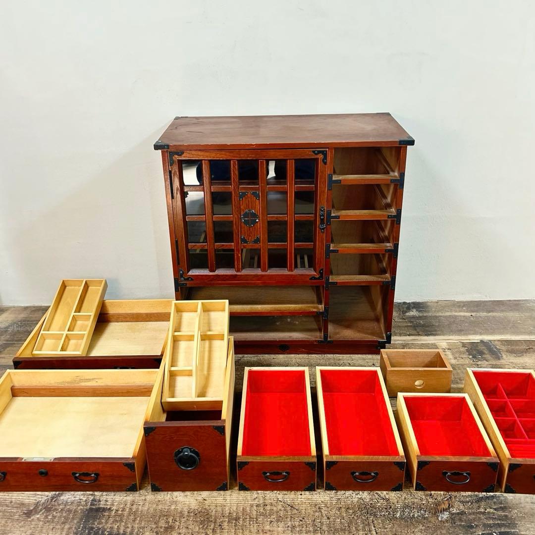 昭和後期〜平成初期 小物箪笥 時代箪笥 和箪笥　民藝箪笥 木製 和モダン 古家具