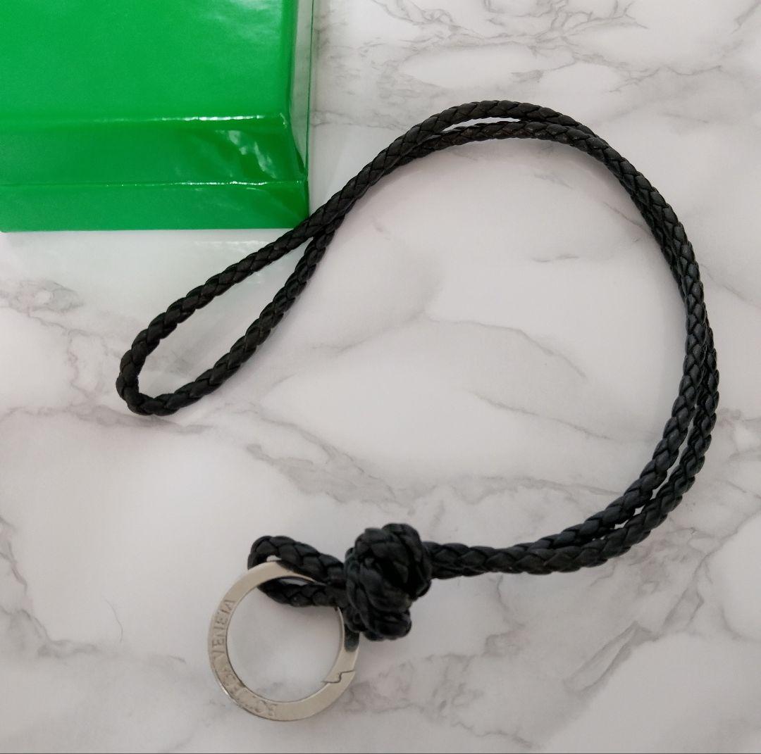 BOTTEGA VENETA ブラックキーホルダーキーリング