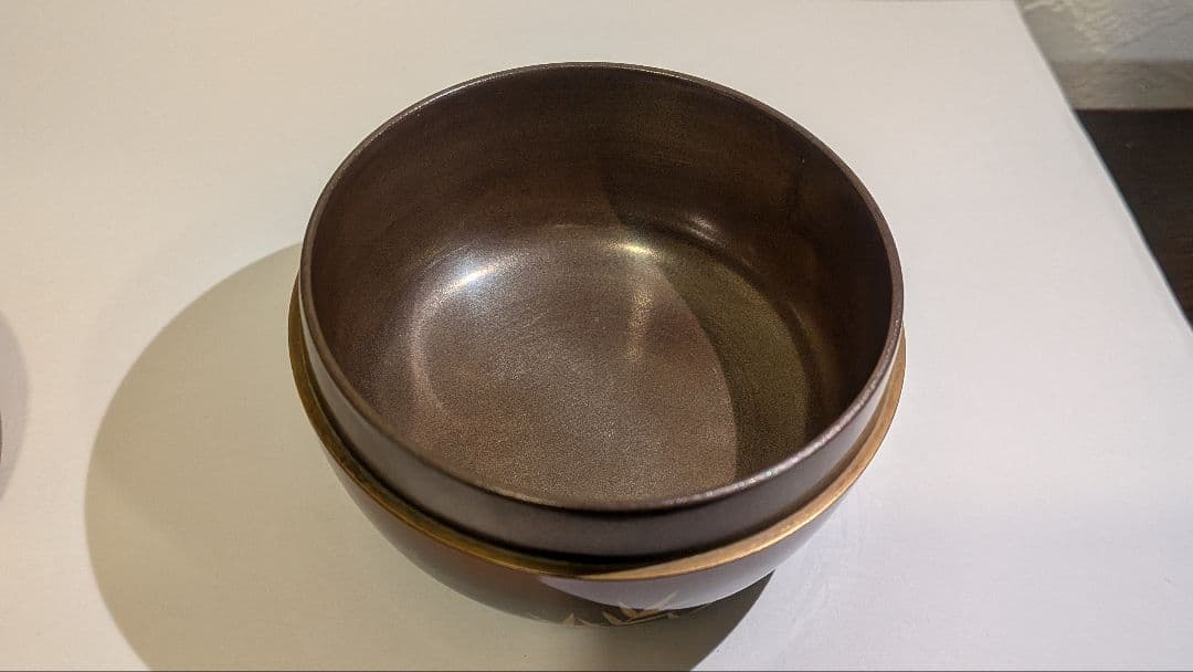 『和歌浦蒔絵』平棗　清水庄三 鶴模様 茶道具 永田宗伴書付的々斉　朱塗り内銀溜塗