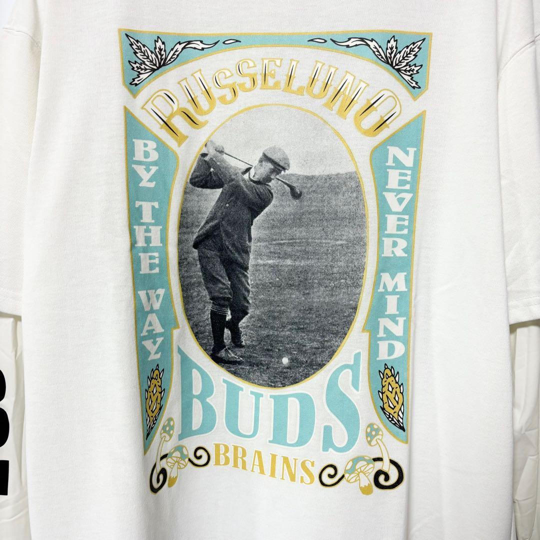 ラッセルノ ゴルフ レイヤード プリント モックネック L/S ホワイト M 4