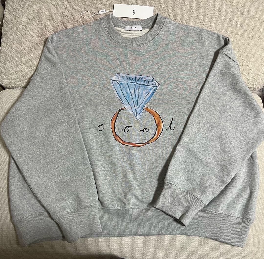 【美品試着のみ】COEL ダイヤプリントスウェット グレー ヨンア