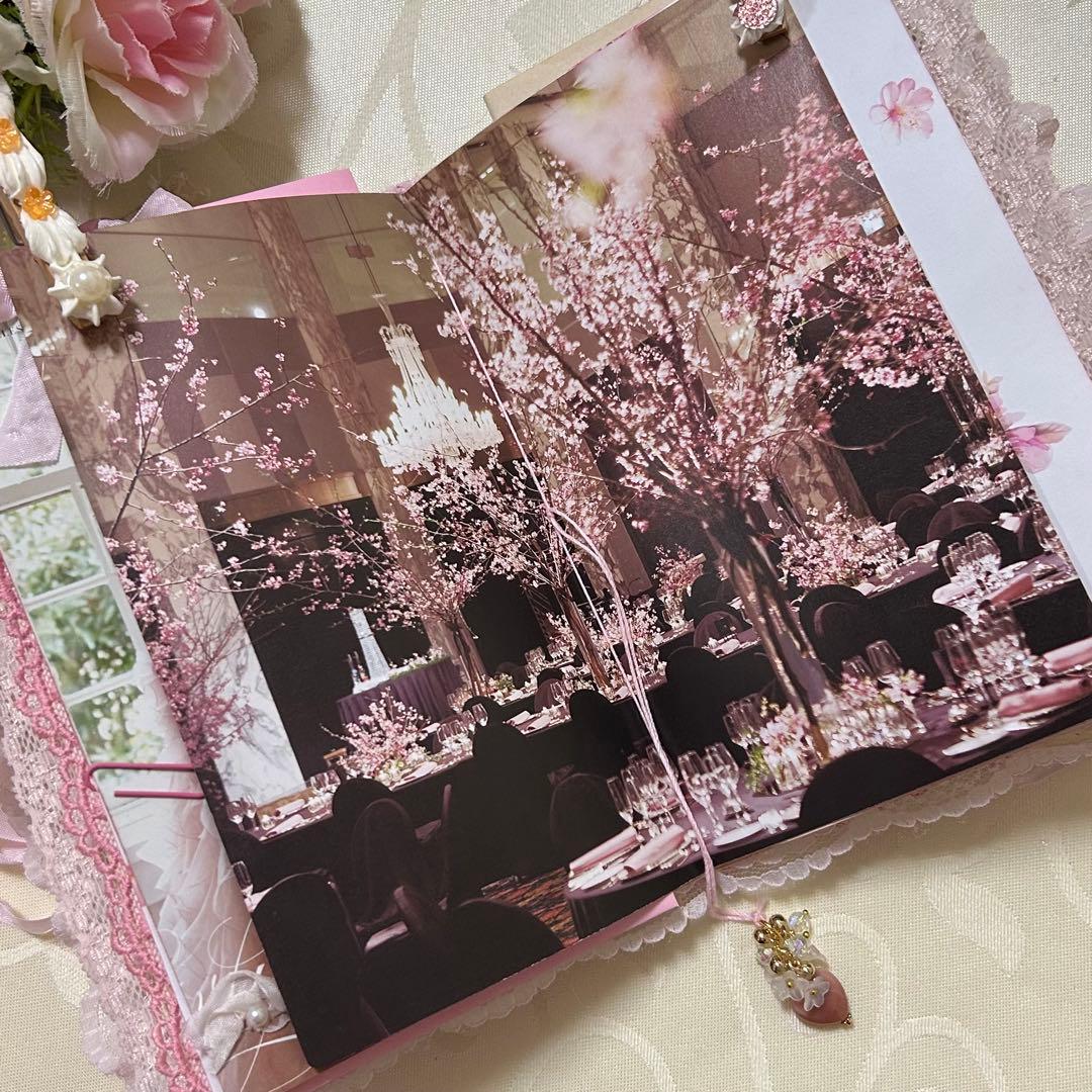 薔薇とレースのジャンクジャーナル・雑記帳　さくら色のウェディング♡
