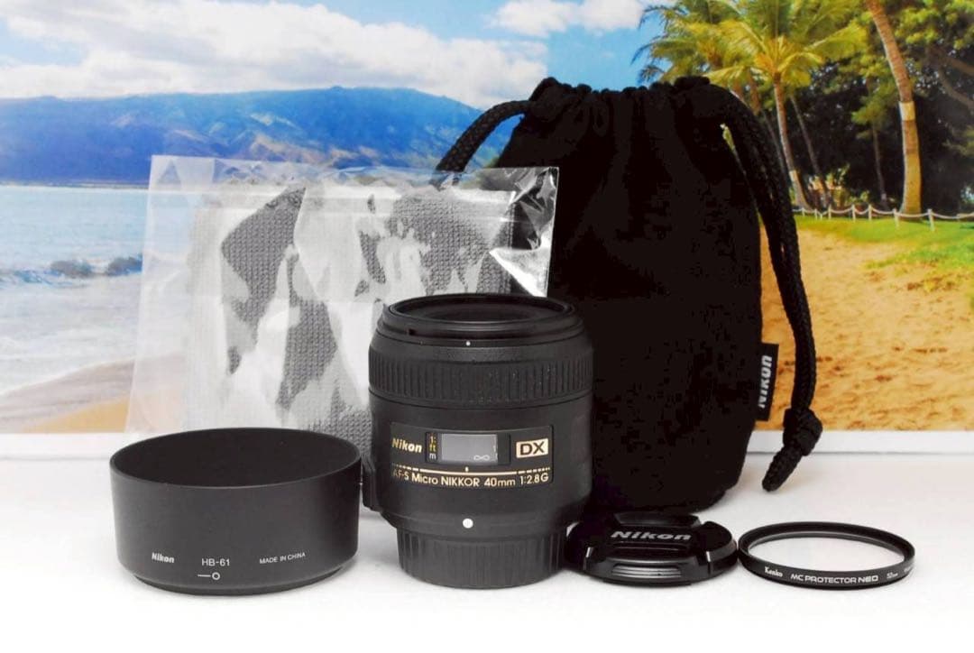 美品✨Nikon AF-S Micro 40mm F/2.8G レンズフード付き
