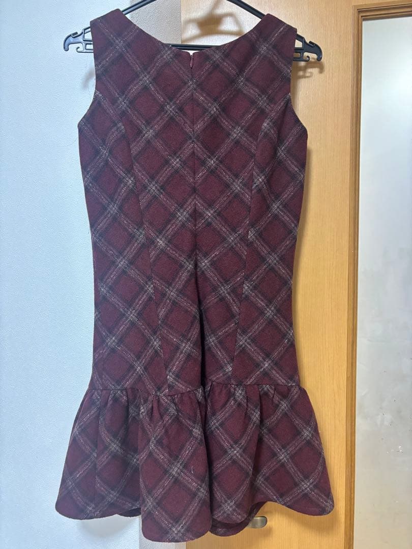 ダーリッチ　タータンチェックノースリミニワンピース