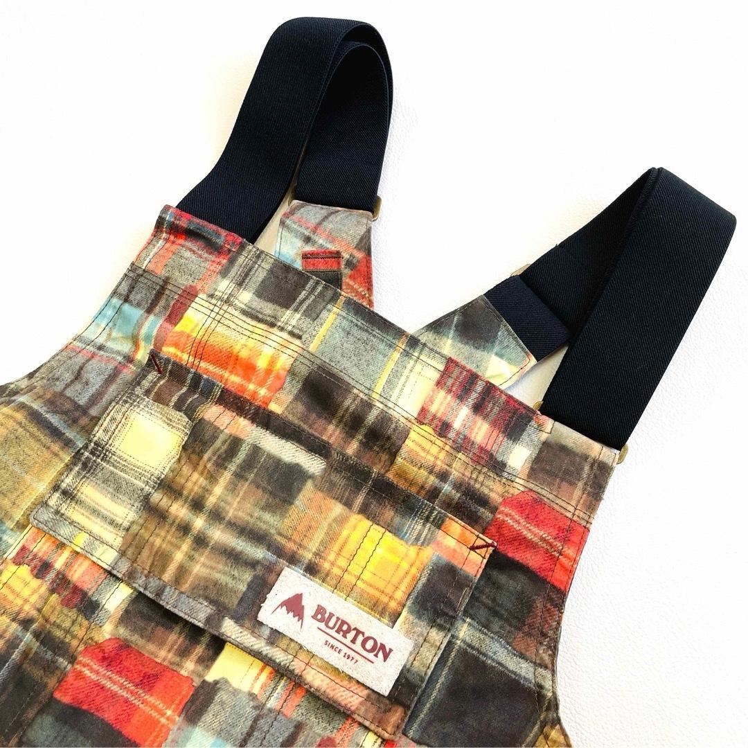6646 バートン　ビブパンツ　パッチワーク柄　つなぎ　スノーボード レディース