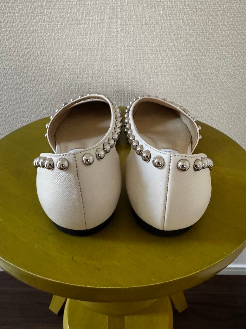JIMMY CHOO ホワイトフラットシューズ