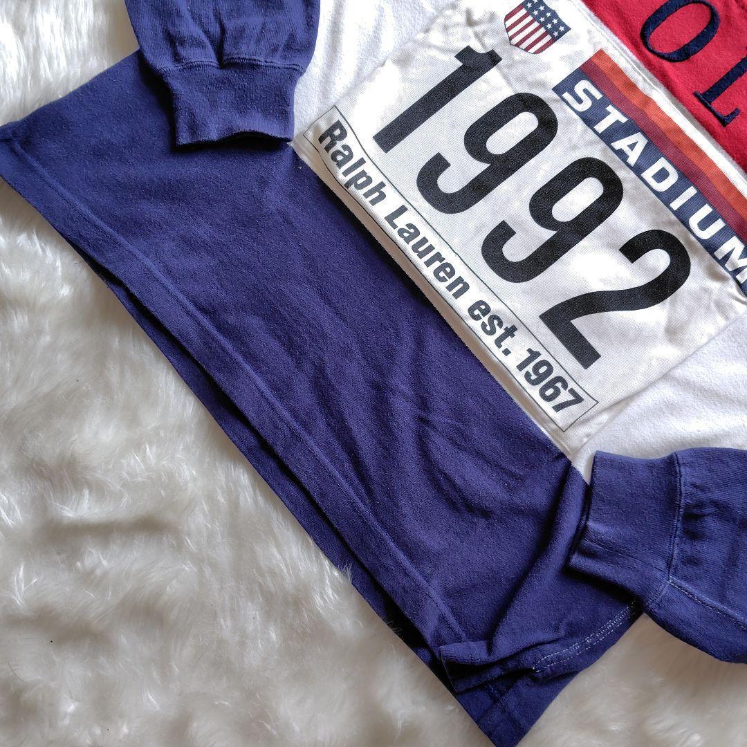 ✨大きいサイズ✨ラルフローレン★1992 スタジアム ラガーシャツ★L★超名作