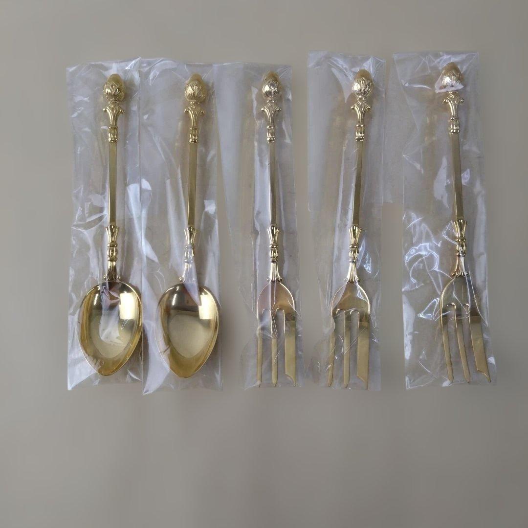 クリストフ・ウィドマン　カトラリー5本 24金プレート