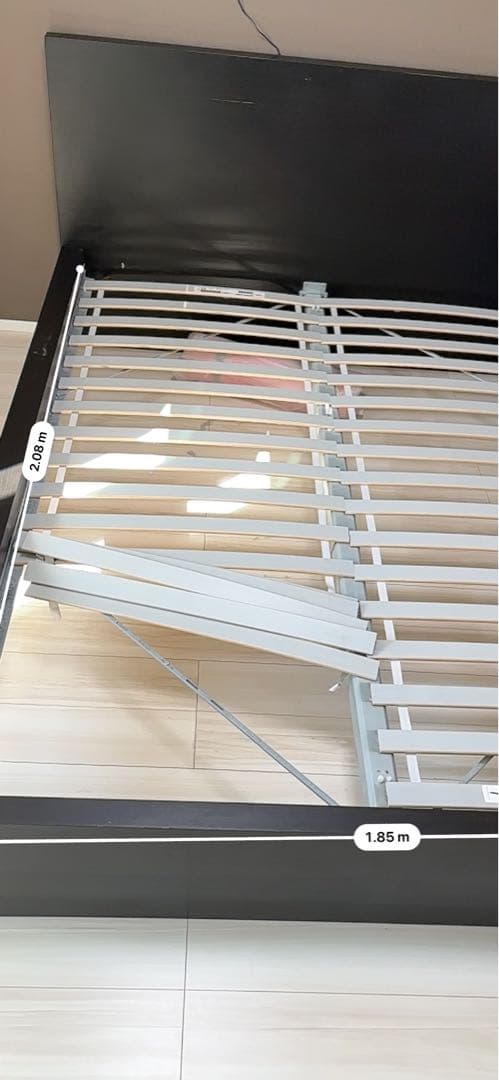 【週末値下げ中】IKEA MALMクイーンサイズ ベッドフレーム