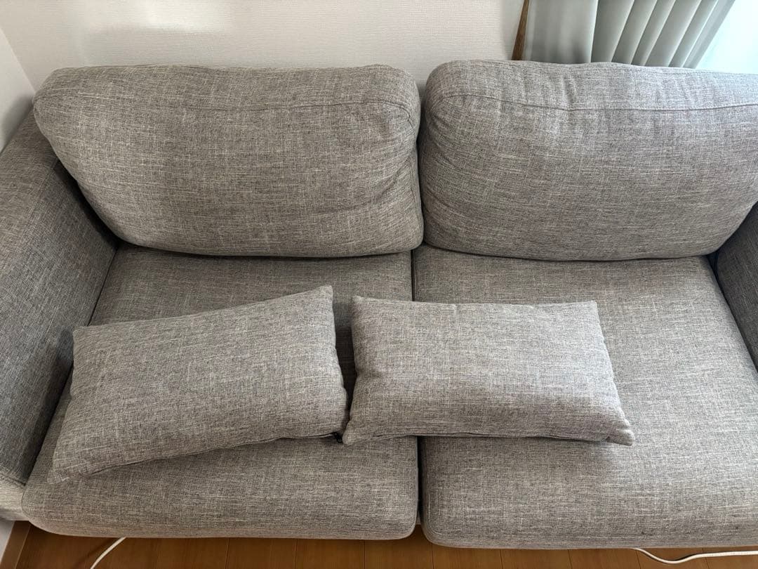 フランフラン　キャピタンソファ2Sライトグレー