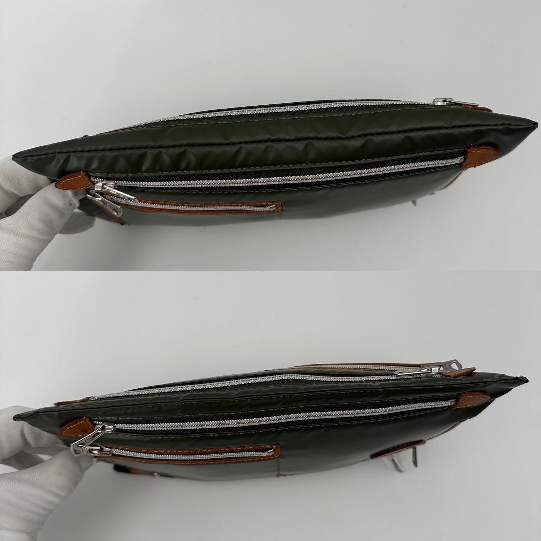 美品 希少　ハンティングワールド オフロードライン マルチポーチ　緑　カーキ