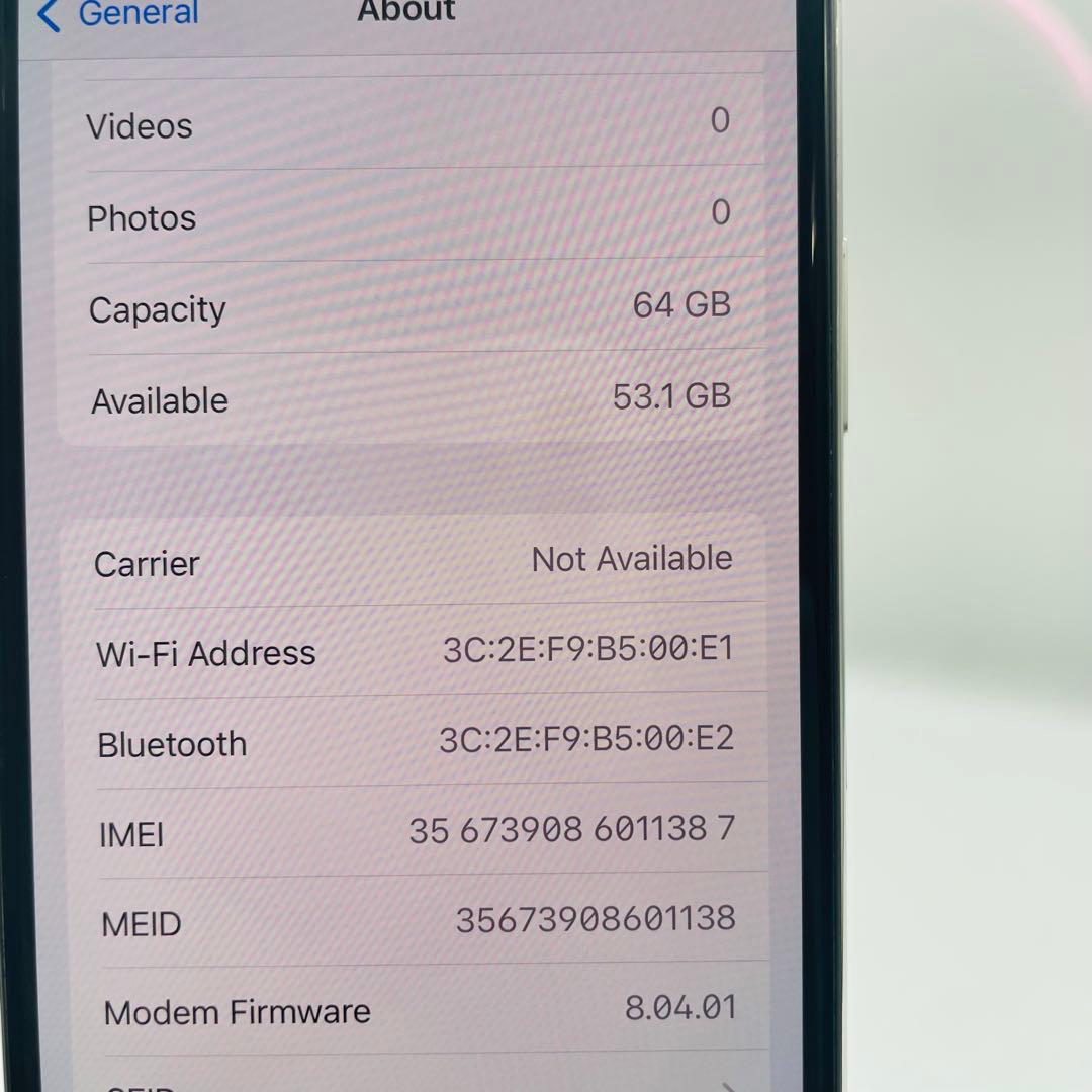 iPhone X 64GB シルバー　SIMロック解除済