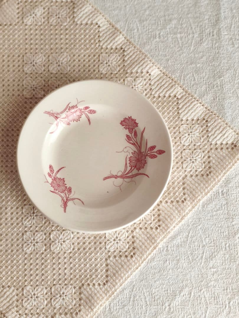 【mkuさま】vintage plate ❀ 矢車菊の 小さめ プレート