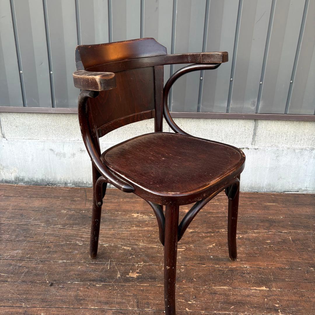 ③ルーマニア製 ヴィンテージ ベントウッドチェア アームチェア 曲木椅子 古家具