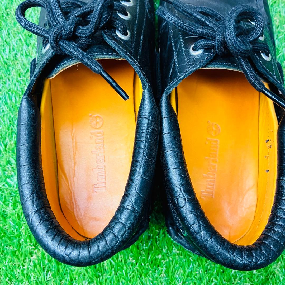 着用1回 ティンバーランド 3アイ クラシック ラグ モカシン 本革 厚底 25